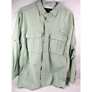 Exfficio Men's vented long-sleeved button shirt Size L Color Green